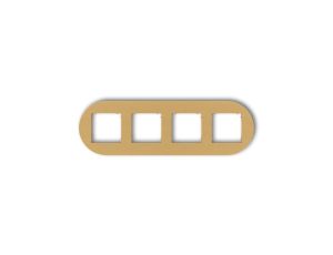 MINI Ramka uniwersalna poczwórna okrągła z tworzywa złoty 29MRTO-4