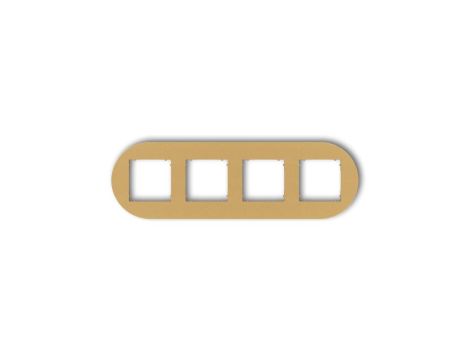 MINI Ramka uniwersalna poczwórna okrągła z tworzywa złoty 29MRTO-4