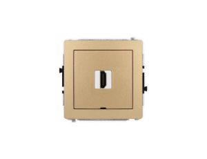 DECO Mechanizm gniazda pojedynczego HDMI 2.1, 8K, bez pola opisowego złoty metalik 8DHDMIBO-5