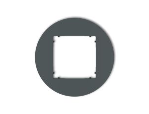 MINI Ramka uniwersalna pojedyncza okrągła z tworzywa grafitowy mat 28MRTO-1