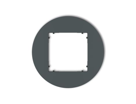 MINI Ramka uniwersalna pojedyncza okrągła z tworzywa grafitowy mat 28MRTO-1