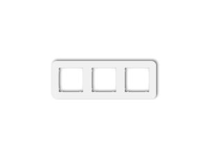 MINI Ramka uniwersalna potrójna zaokrąglona z tworzywa biały mat 25MRTZ-3