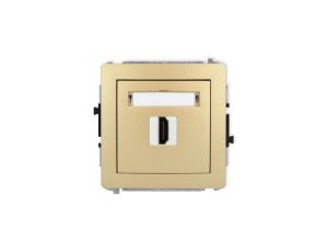 DECO Mechanizm gniazda pojedynczego HDMI 2.1, 8K złoty 29DHDMI-5