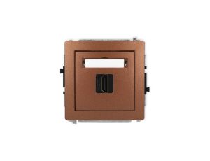 DECO Mechanizm gniazda pojedynczego HDMI 2.1, 8K brązowy metalik 9DHDMI-5