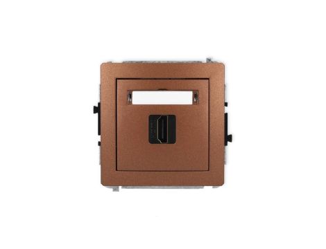 DECO Mechanizm gniazda pojedynczego HDMI 2.1, 8K brązowy metalik 9DHDMI-5