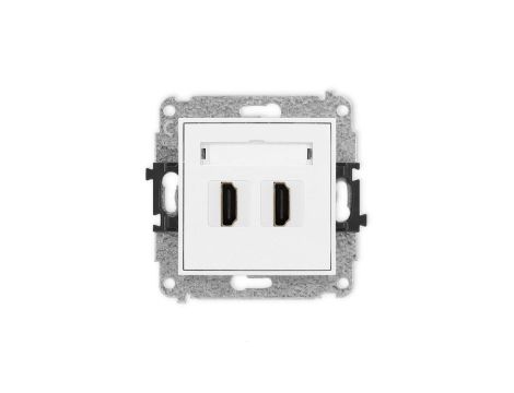 ICON Mechanizm gniazda podwójnego HDMI 2.1, 8K biały IHDMI-6