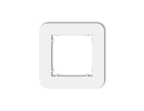 MINI Ramka uniwersalna pojedyncza zaokrąglona z tworzywa biały MRTZ-1