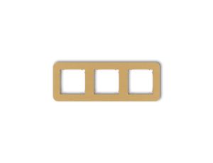 MINI Ramka uniwersalna potrójna zaokrąglona z tworzywa złoty 29MRTZ-3