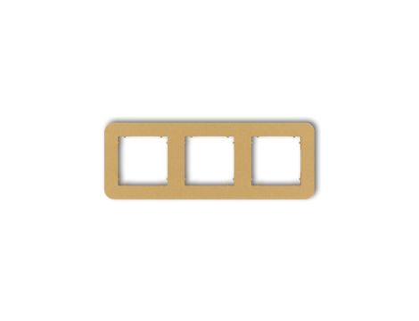 MINI Ramka uniwersalna potrójna zaokrąglona z tworzywa złoty 29MRTZ-3