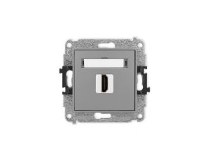 ICON Mechanizm gniazda pojedynczego HDMI 2.1, 8K szary mat 27IHDMI-5
