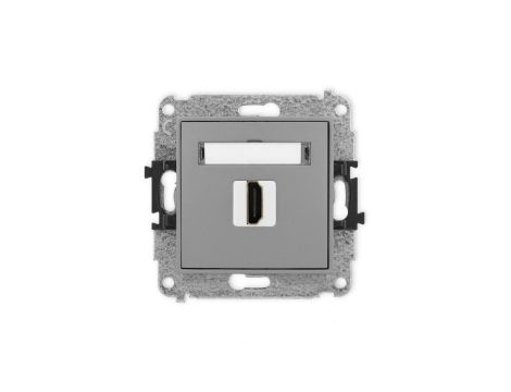 ICON Mechanizm gniazda pojedynczego HDMI 2.1, 8K szary mat 27IHDMI-5