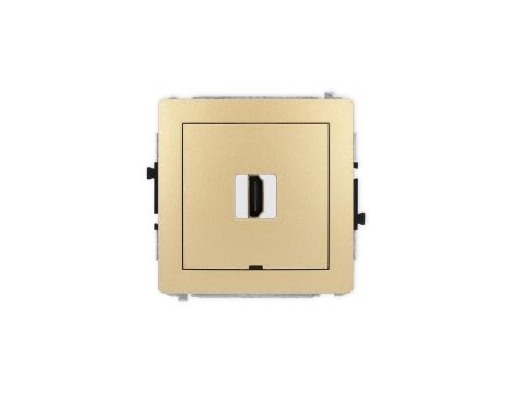 DECO Mechanizm gniazda pojedynczego HDMI 2.1, 8K, bez pola opisowego złoty 29DHDMIBO-5