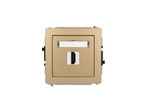 DECO Mechanizm gniazda pojedynczego HDMI 2.1, 8K złoty metalik 8DHDMI-5