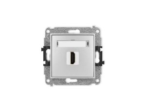 ICON Mechanizm gniazda pojedynczego HDMI 2.1, 8K srebrny metalik 7IHDMI-5