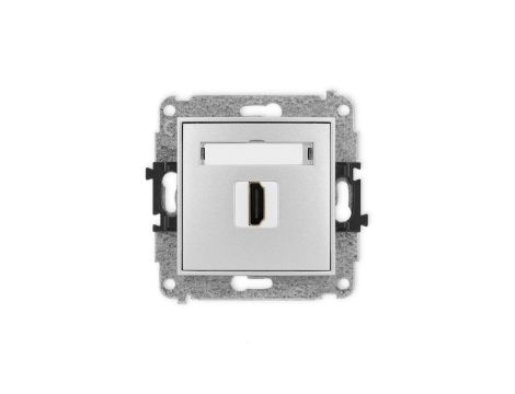 ICON Mechanizm gniazda pojedynczego HDMI 2.1, 8K srebrny metalik 7IHDMI-5