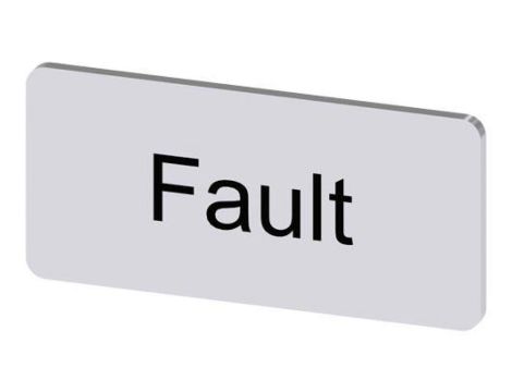 Etykieta samoprzylepna 12,5x27mm srebrna czarna inskrypcja /Foult/ SIRIUS ACT 3SU1900-0AC81-0EC0 /10szt./