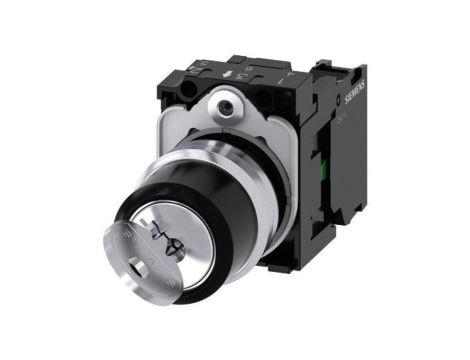 SIRIUS ACT, PRZEŁĄCZNIK Z KLUCZEM RONIS, 22MM, OKRĄGŁY, METAL, BŁYSZCZĄCY, NR ZAMKA SB30, Z 2 KLUCZAMI, 2 POZ.3SU1150-4BF11-1BA0