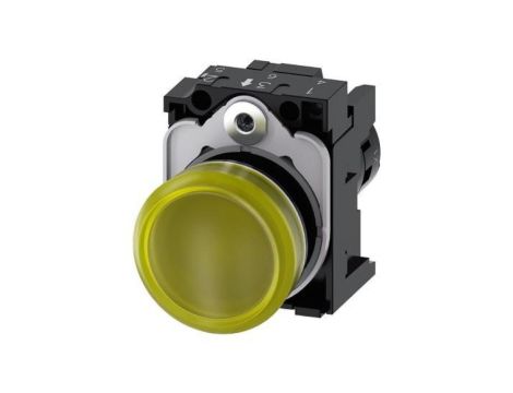 SIRIUS ACT LAMPKA SYGNALIZACYJNA KOMPAKTOWA, 22MM, OKRĄGŁA, TWORZYWO, ŻÓŁTA, Z SOCZEWKĄ, GŁADKA, Z UCHWYTEM 3SU1201-6AB30-1AA0