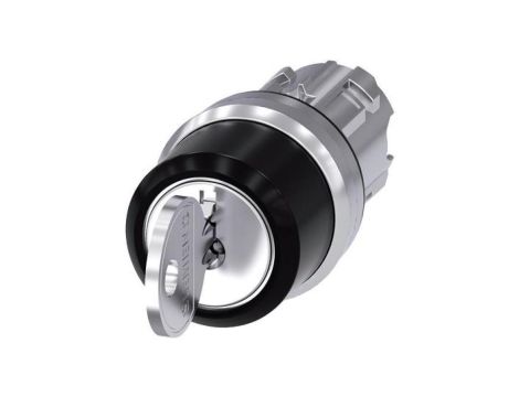 PRZEŁĄCZNIK Z KLUCZEM RONIS, 22MM, OKRĄGŁY, METAL, BŁYSZCZĄCY, NR ZAMKA SB30, Z 2 KLUCZAMI, 3 POZ. I-O-II, BEZ3SU1050-4BL01-0AA0