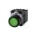 Przycisk podświetlany, 22 mm, okrągły, plastikowy, zielony, przyciskowy, płaski, z zestykiem chwilowym, z uchwytem, ​​1 NO, modu