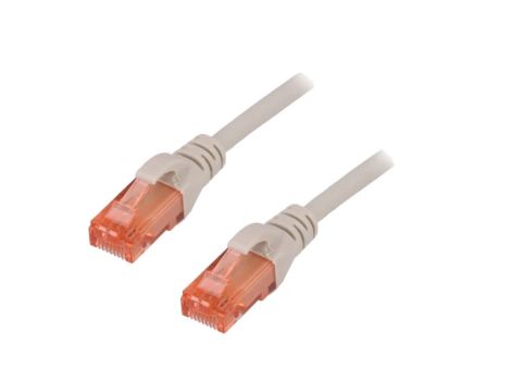 DK-1617-100 Patch cord U/UTP 6 linka Cu LSZH szary 10m 26AWG
