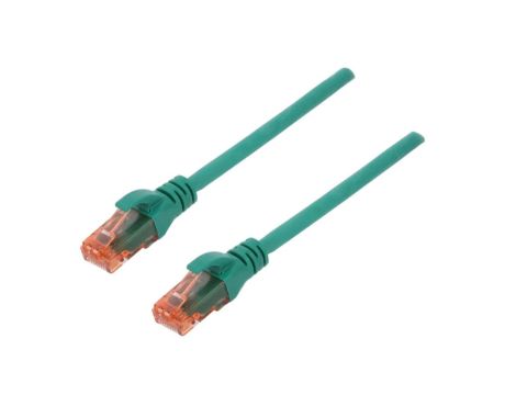 DK-1617-100/G Patch cord U/UTP 6 linka Cu LSZH zielony 10m 26AWG