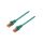 DK-1617-100/G Patch cord U/UTP 6 linka Cu LSZH zielony 10m 26AWG