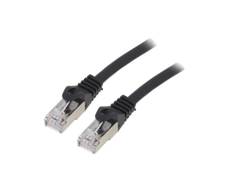 PP6A-LSZHCU-BK-5M Patch cord S/FTP 6a drut Cu LSZH czarny 5m 27AWG Cablexpert