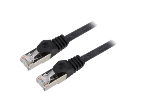 PP6A-LSZHCU-BK-15M Patch cord S/FTP 6a drut Cu LSZH czarny 15m 27AWG Cablexpert