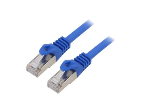 PP6A-LSZHCU-B-10M Patch cord S/FTP 6a drut Cu LSZH niebieski 10m 27AWG