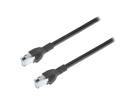 CA00652.00C03 Patch cord S/FTP 6a linka Cu PUR czarny 3m 26AWG Żyły: 8