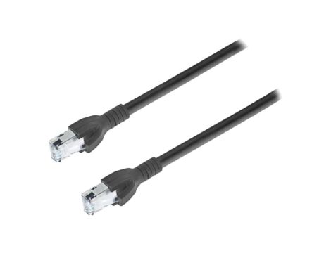 CA00613.00C10 Patch cord SF/UTP 5e linka Cu PVC czarny 10m 26AWG Żyły: 8