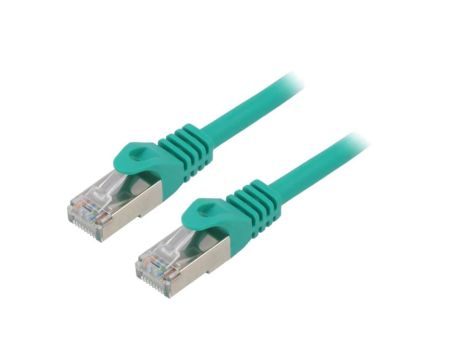 PP6A-LSZHCU-G-15M Patch cord S/FTP 6a drut Cu LSZH zielony 15m 27AWG