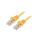 PP6A-LSZHCU-Y-5M Patch cord S/FTP 6a drut Cu LSZH żółty 5m 27AWG Øprzew: 5,8mm