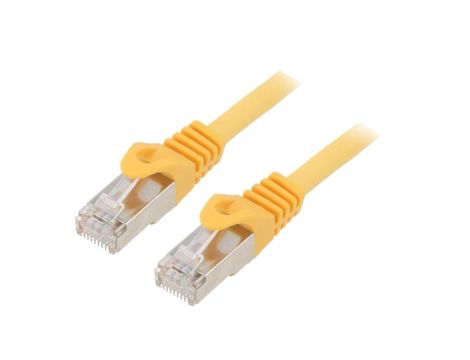 PP6A-LSZHCU-Y-10M Patch cord S/FTP 6a drut Cu LSZH żółty 10m 27AWG Cablexpert