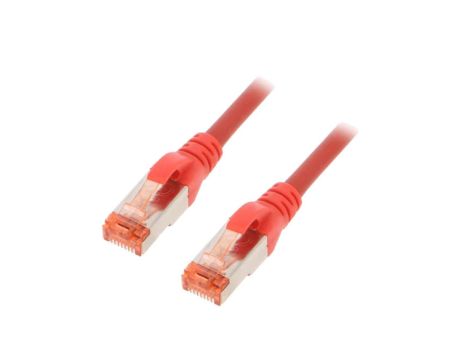 DK-1644-030/R Patch cord S/FTP 6 linka Cu LSZH czerwony 3m 27AWG