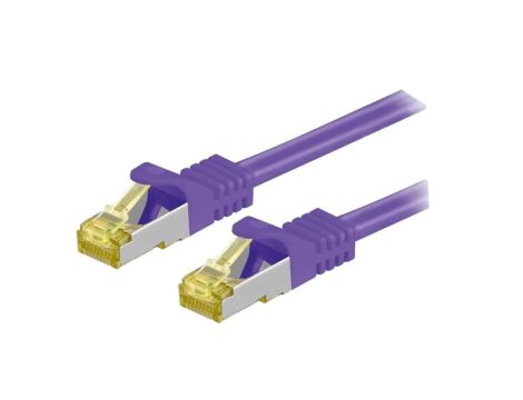 S/FTP7-CU-050VI Patch cord S/FTP 6a linka Cu LSZH fioletowy 5m 26AWG