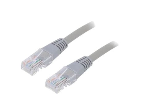 PP12-50M Patch cord U/UTP 5e linka CCA PVC szary 50m 26AWG Øprzew: 5mm