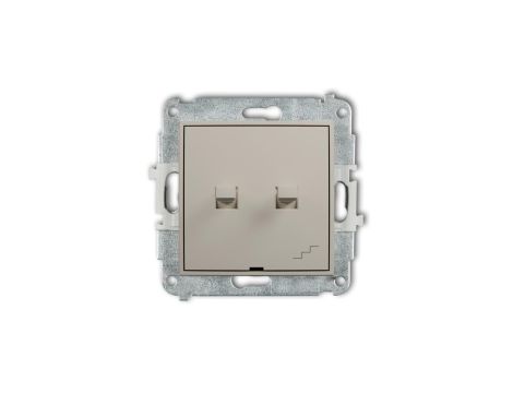 ICON Mechanizm łącznika jednobiegunowego ze schodowym w stylu amerykańskim (osobne zasilanie) taupe 60IWPUS-10.2