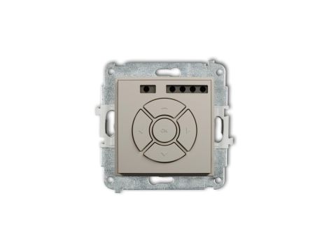 ICON Mechanizm elektronicznego sterownika roletowego (przycisk centralny/dodatkowy) taupe 60ISR-6