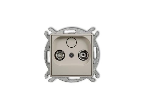 ICON Mechanizm gniazda abonenckiego RTV końcowego w szeregu gniazd przelotowych 6dB taupe 60IG6K