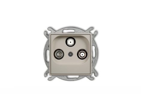 ICON Mechanizm gniazda abonenckiego 2 wyjścia SAT + TV taupe 60IGSN