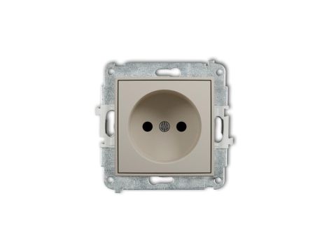ICON Mechanizm gniazda pojedynczego bez uziemienia 2P (przesłony torów prądowych) taupe 60IGP-1p