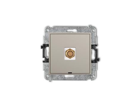 ICON Mechanizm gniazda antenowego pojedynczego typu F (SAT) pozłacany, bez pola opisowego taupe 60IGFBO-1.1