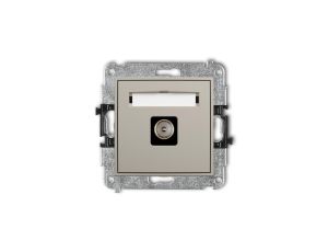 ICON Mechanizm gniazda antenowego pojedynczego TV taupe 60IGTV-1