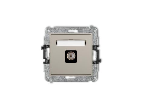 ICON Mechanizm gniazda antenowego pojedynczego TV taupe 60IGTV-1