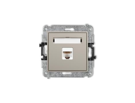 ICON Mechanizm gniazda komputerowego pojedynczego 1xRJ45, kat. 5e, 8-stykowy taupe 60IGK-1