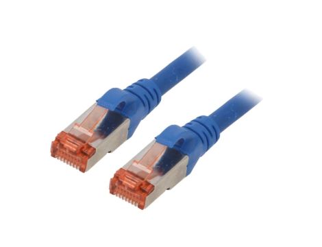 DK-1644-030/B Patch cord S/FTP 6 linka Cu LSZH niebieski 3m 27AWG