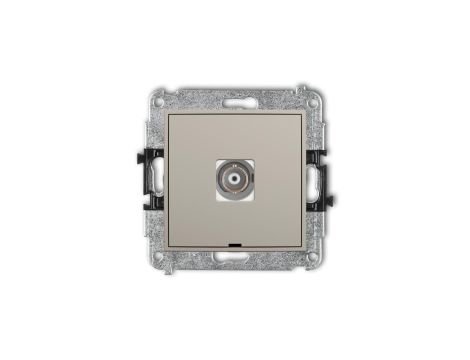 ICON Mechanizm gniazda pojedynczego BNC, bez pola opisowego taupe 60IGBNCBO-1