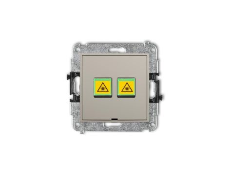 ICON Mechanizm gniazda światłowodowego/optycznego podwójnego, bez pola opisowego taupe 60IGOPBO-2